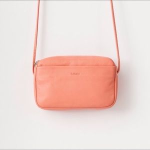 peach leather mini purse